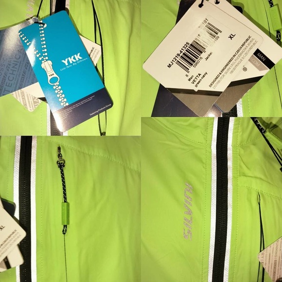 SILVINI Jacket VETTE Mens Neon Green Cycling Running Active Windbreaker NEW - Picture 10 of 12